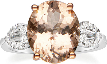 Oval Cut Morganite Engagement Ring