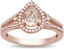Unique Pear Cut Pink Morganite  Ring