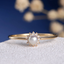 Akoya Pearl Diamond Engagement Ring