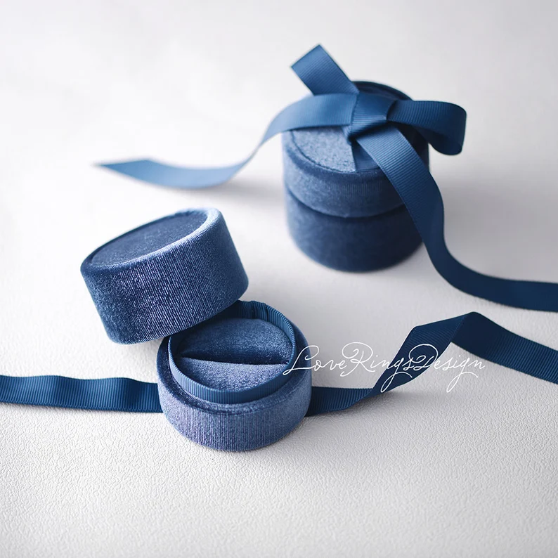 Velvet Wedding Ring Box Jewelry Box Necklace Box - Loveringsdesign