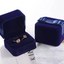 Ring Box Upgrade -Blue & Brown Velvet Jewelry Box Engagement Anniversary - Loveringsdesign