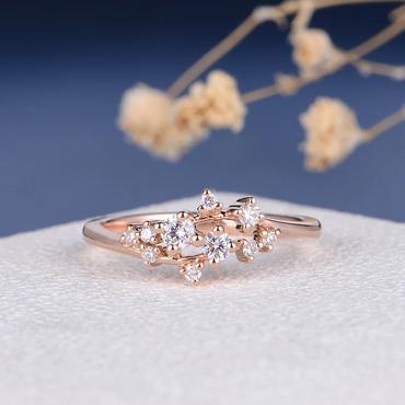 Rose Gold Twig Wedding Band